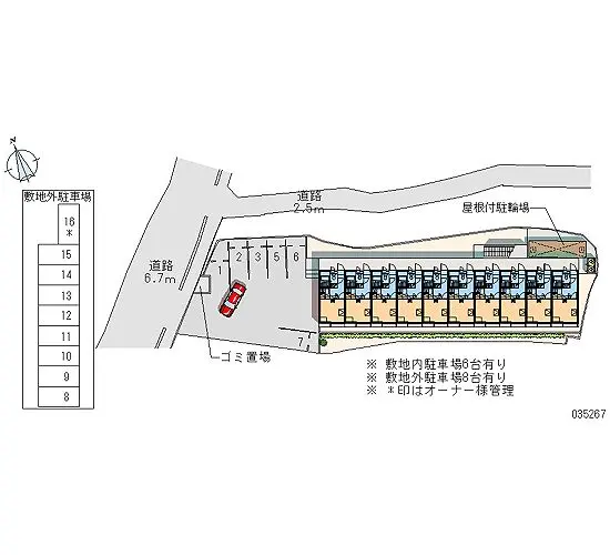 ★手数料０円★広島市安佐南区相田６丁目 月極駐車場